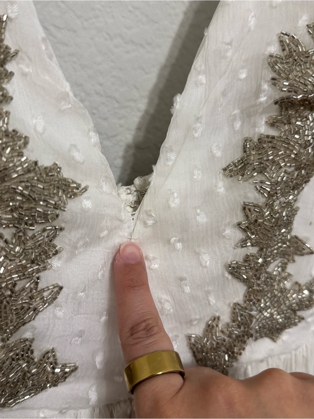 NWT! Free People So Embellished White Floral Maxi Dress Size 8 - Picture 9 of 10